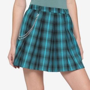 Hot Topic Plaid Pleated Mini Skirt Size S Goth Alt Emo Punk Grunge 90s Style
